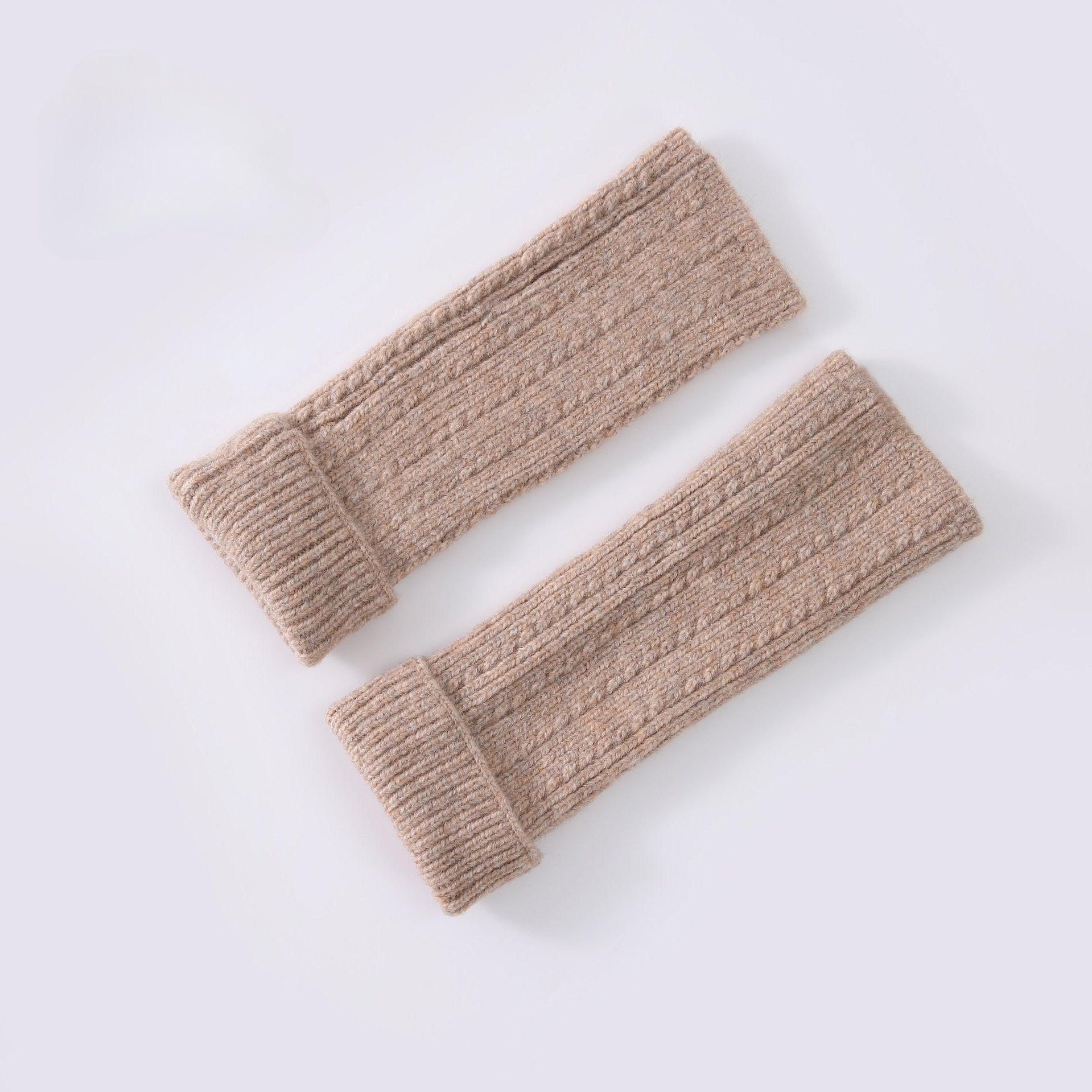 Wollmischung Fingerlose Strickhandschuhe