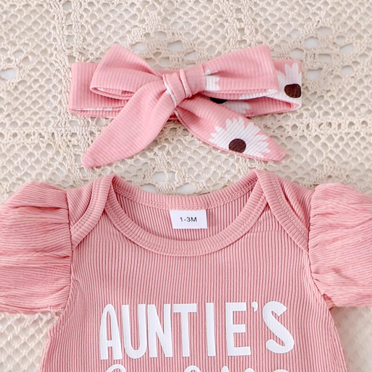 Geripptes Baumwoll-Set für Baby-Mädchen – Bild 4 | LuxeStyle