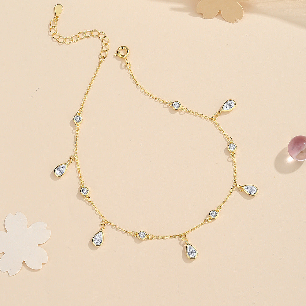 Fusskette mit Wassertropfen-Anhänger – Bild 4 | LuxeStyle