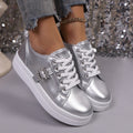 Sportliche Damen-Sneaker aus weichem PU-Leder