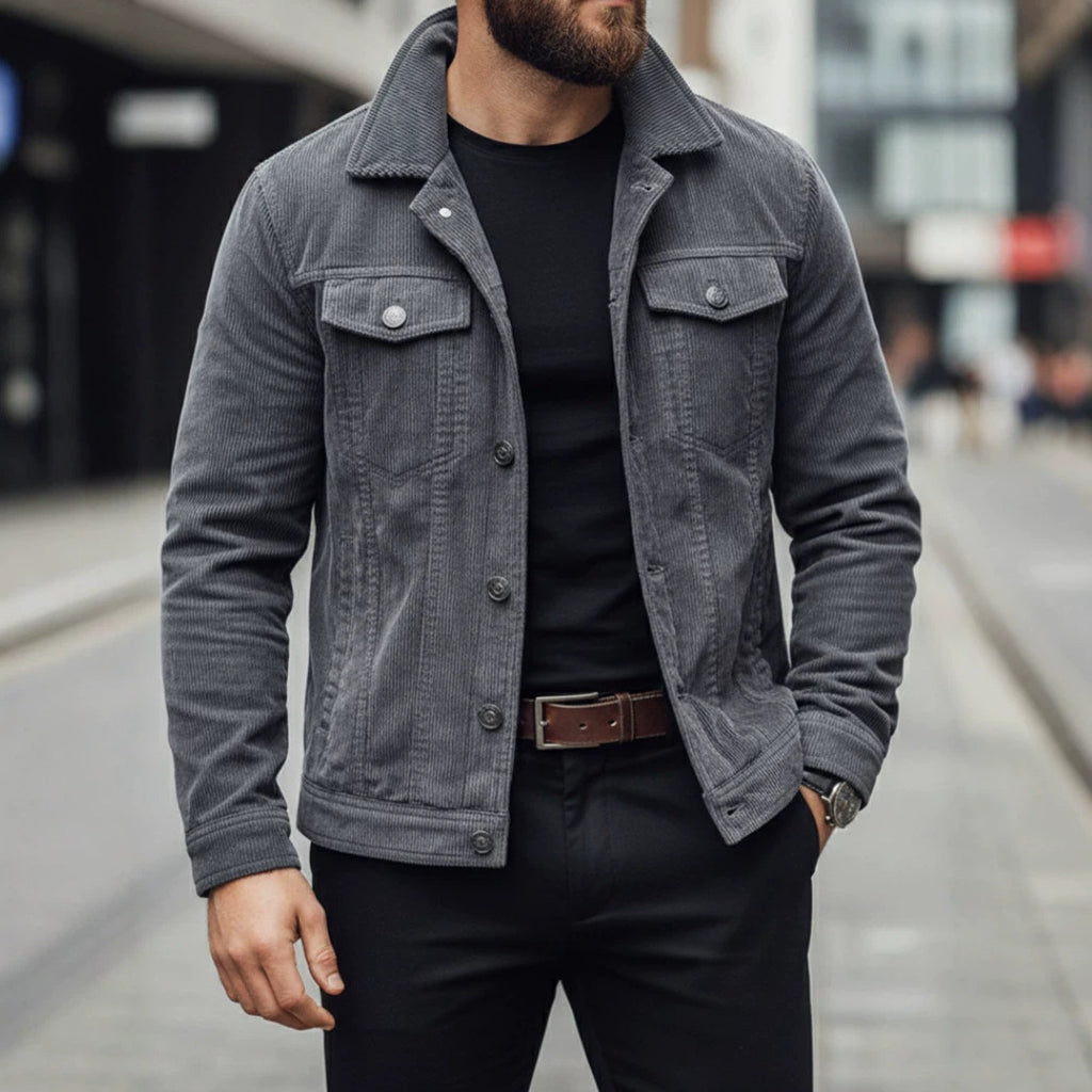 Herren-Cordjacke im Workwear-Stil
