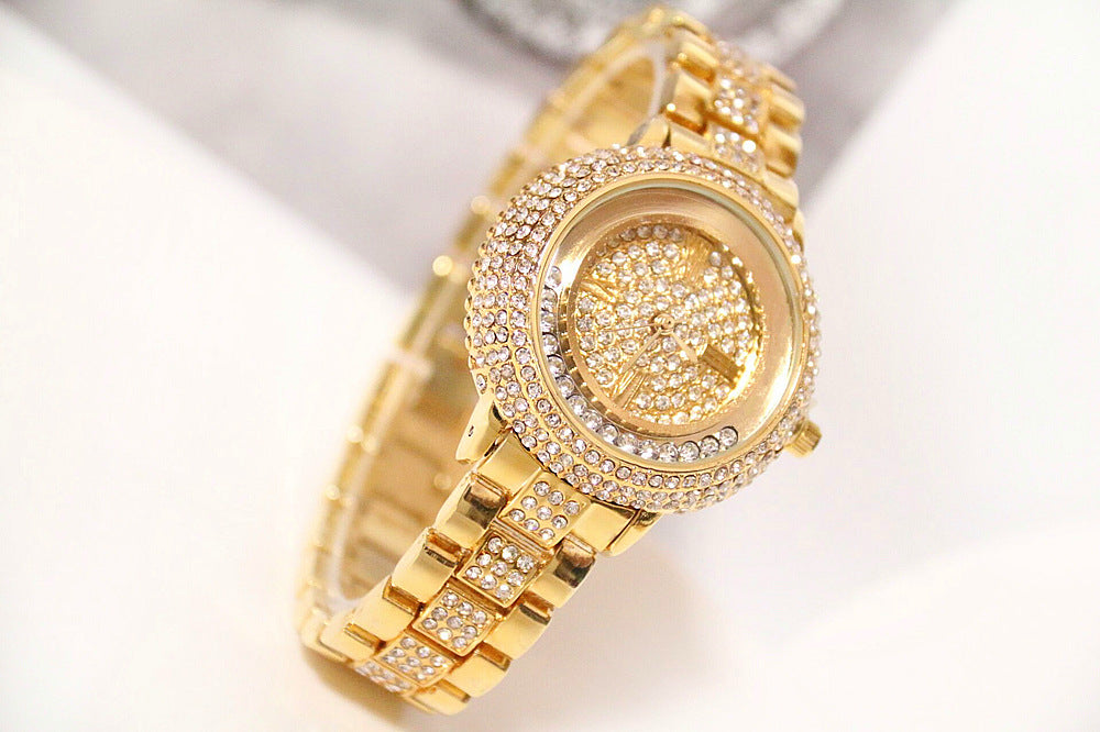 Quarz-Uhr mit Glitzerperlen – Bild 4 | LuxeStyle