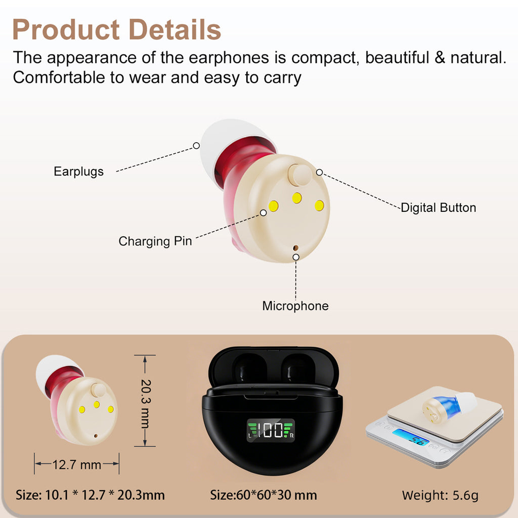 Digitale, wiederaufladbare In-Ear Hörgeräte – Ansicht 3
