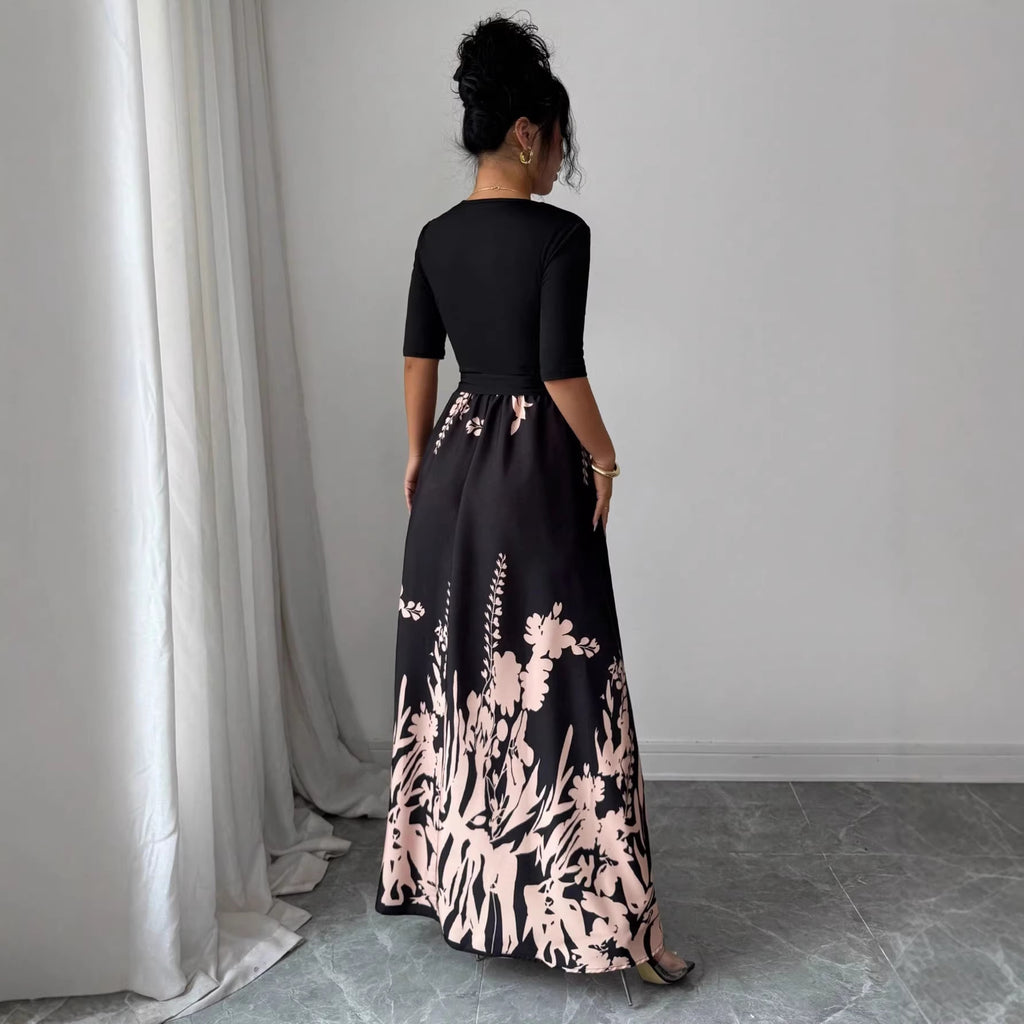 Elegantes A-Linien Kleid mit Blumenprint – Bild 5 | LuxeStyle