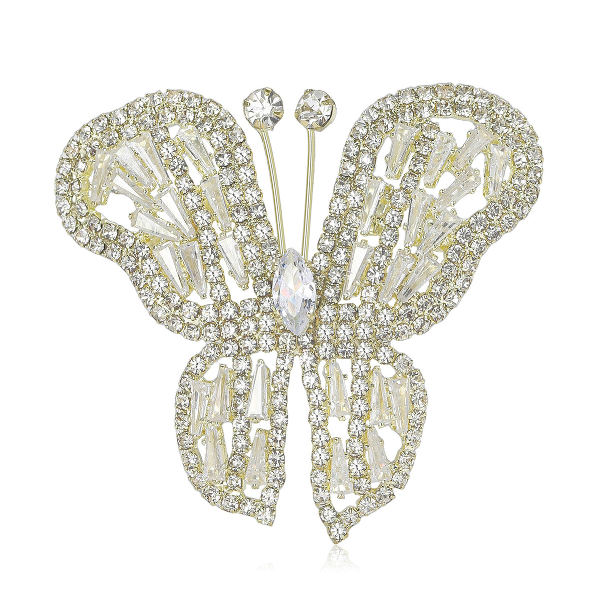 Brosche mit Schmetterling aus Strass – Bild 6 | LuxeStyle