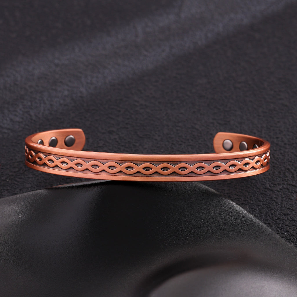 Reines Kupferarmband mit Linien-Design – Bild 1 | LuxeStyle