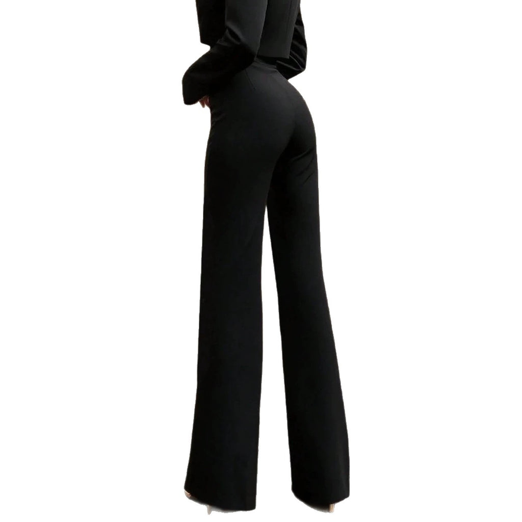 High-Waist Straight Leg Hose für Damen