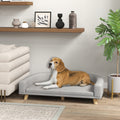 Hundesofa mit waschbarem Kissen für grosse Hunde & Katzen – Grau