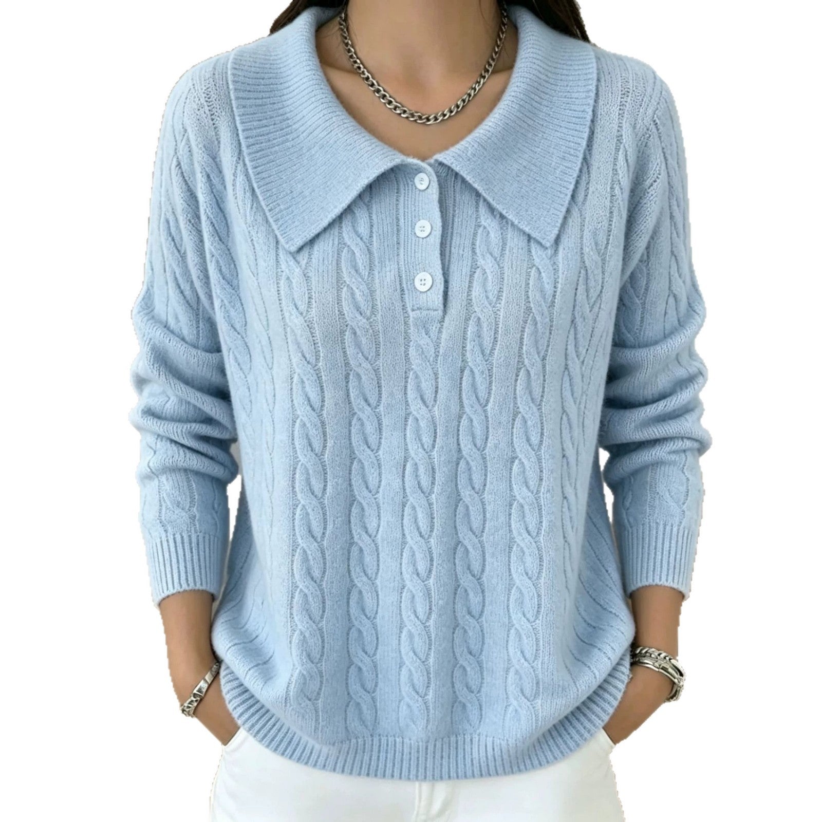 Vintage Pullover mit Jacquard-Strick