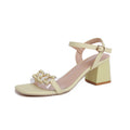 Sandaletten mit eckiger Kappe und Schnalle | LuxeStyle
