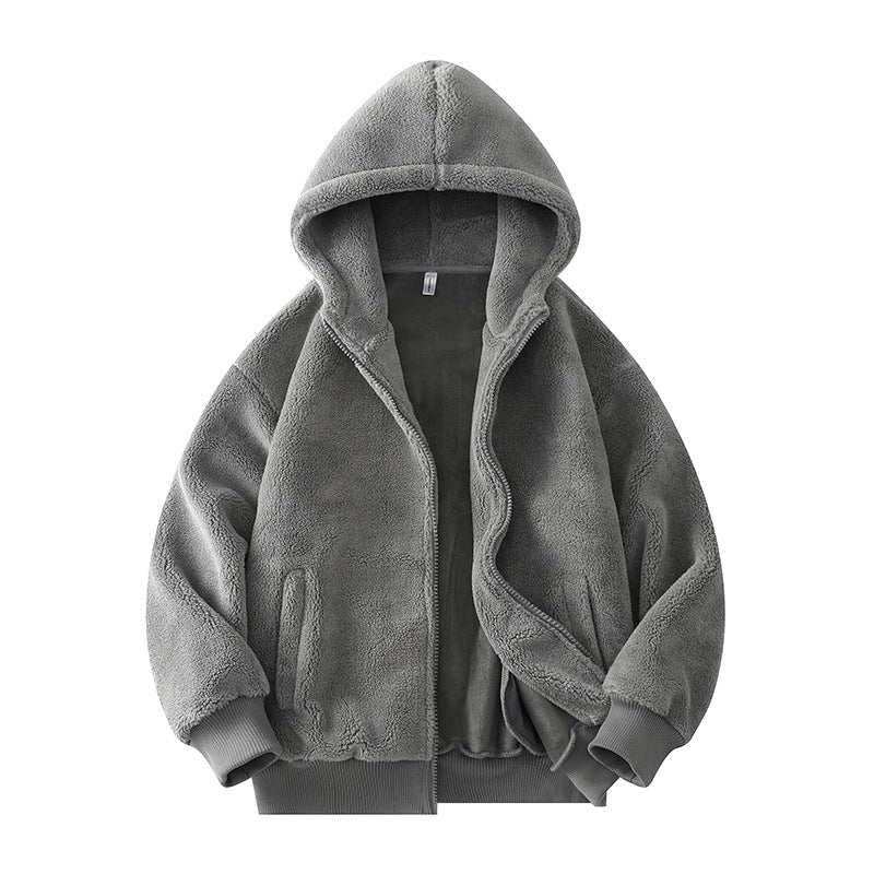 Damen Fleece Cardigan mit Kapuze