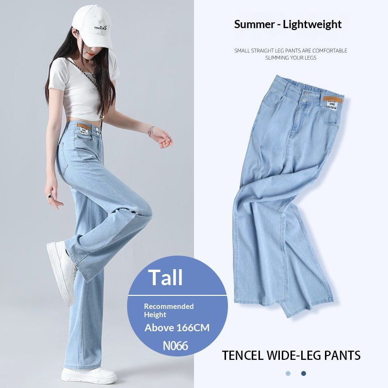 High-Waist Tencel Jeans mit weitem Bein