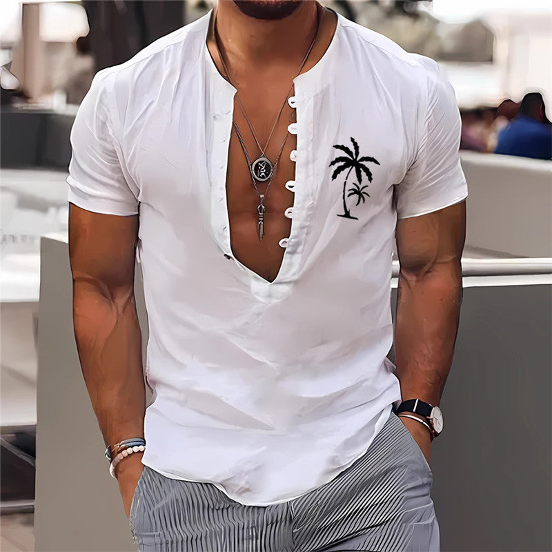 Kurzarmhemd mit Digitaldruck – Bild 9 | LuxeStyle