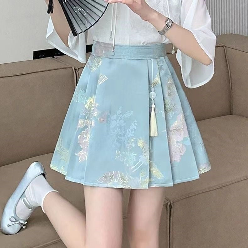 Satin Jupe im New Chinese-Style