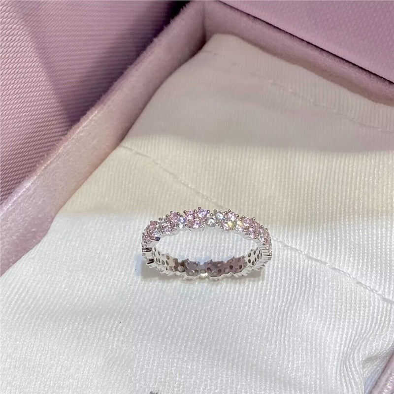 Diamant-Würfelzucker Ring für Damen