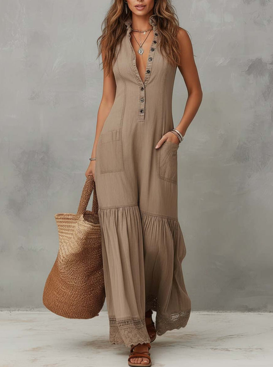 Ärmelloses Kleid mit Spitze – Bild 2 | LuxeStyle
