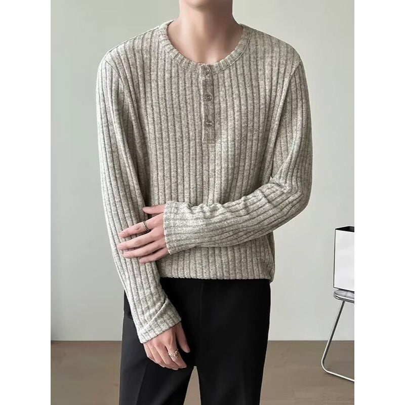 Langarm T-Shirt mit Streifen, lockerer Sitz – Bild 2 | LuxeStyle