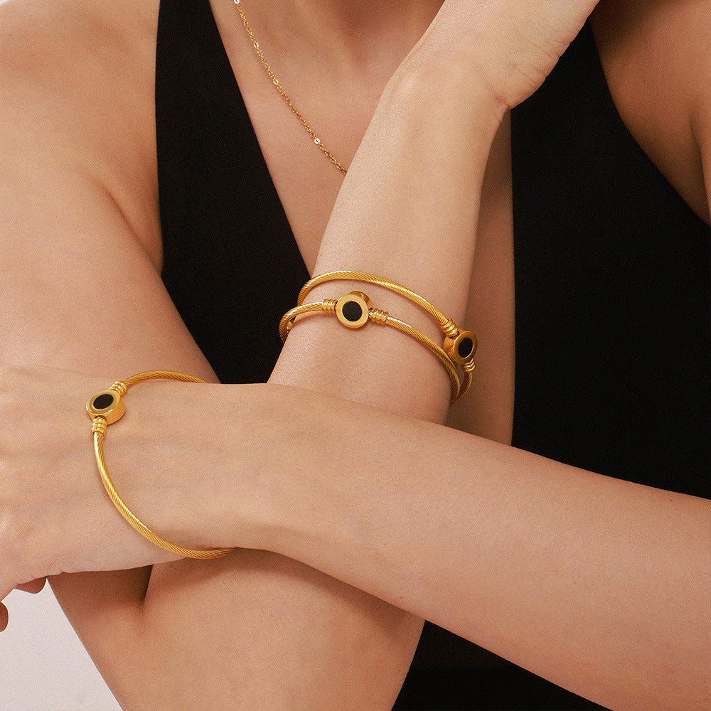 Doppelseitiges Armband aus Edelstahl – Bild 3 | LuxeStyle