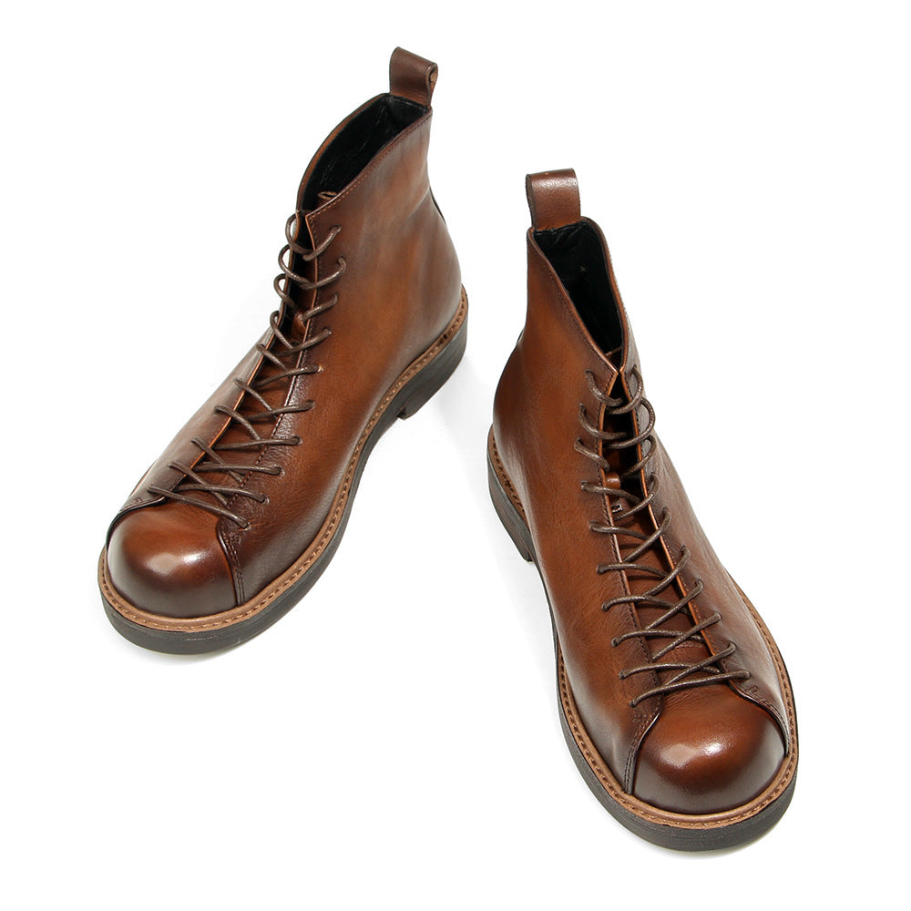 Amekaji Martin Boots aus echtem Leder
