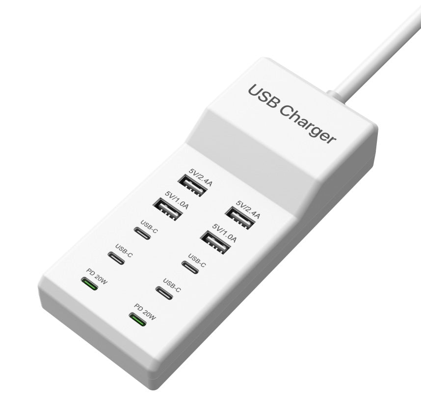 5-Port USB-Ladegerät mit Überhitzungsschutz