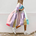 Geblümtes Midikleid mit Dreiviertelärmeln – Bild 1 | LuxeStyle