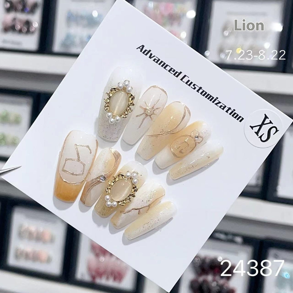 Aufklebbare Handbemalte Kristallnägel – Bild 18 | LuxeStyle