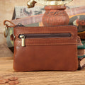 Retro Mini-Portemonnaie aus Vollnarbenleder | LuxeStyle