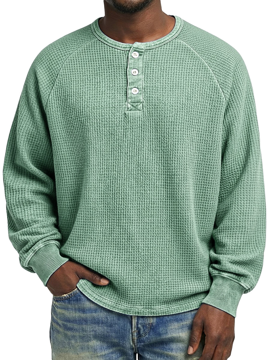 Langärmliges Herren-T-Shirt mit Print – Bild 9 | LuxeStyle
