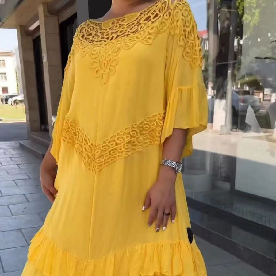 Jugendliches Off-Shoulder Maxikleid – Bild 3 | LuxeStyle