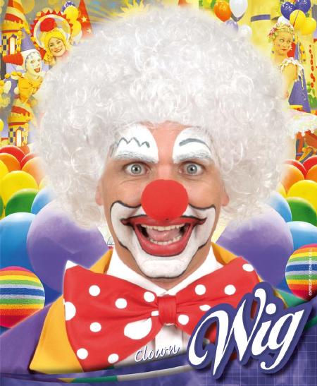 Perücke Clown weiss