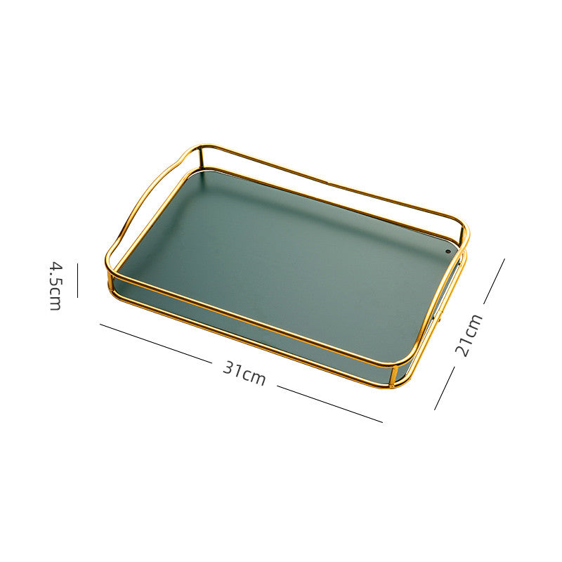 Rechteckiges Tablett mit Goldrand, 41 x 25 cm – Bild 3 | LuxeStyle