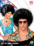 Perücke Locken schwarz