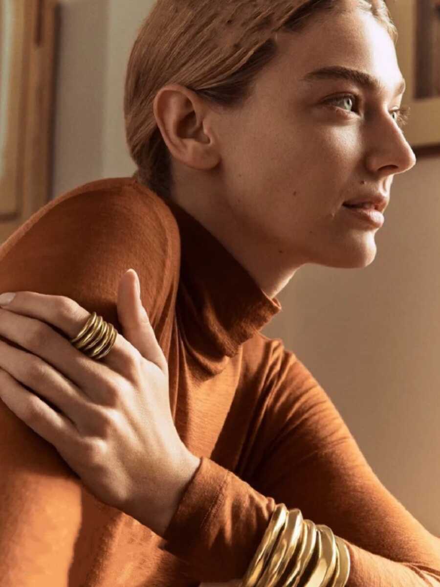 Mehrlagiger Titanstahlring für Damen – Bild 4 | LuxeStyle