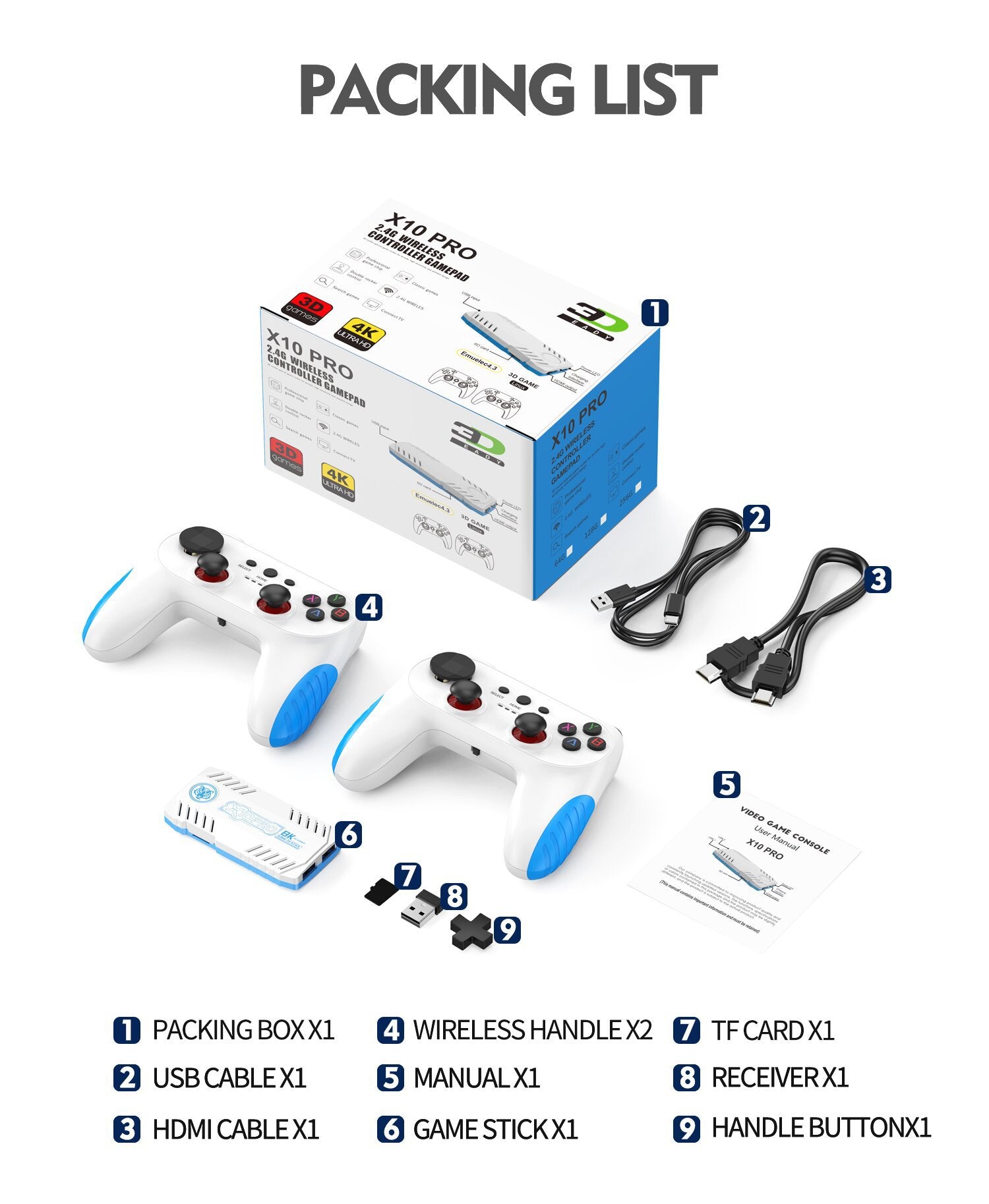 X10 PRO TV Retro Arcade Spielkonsole