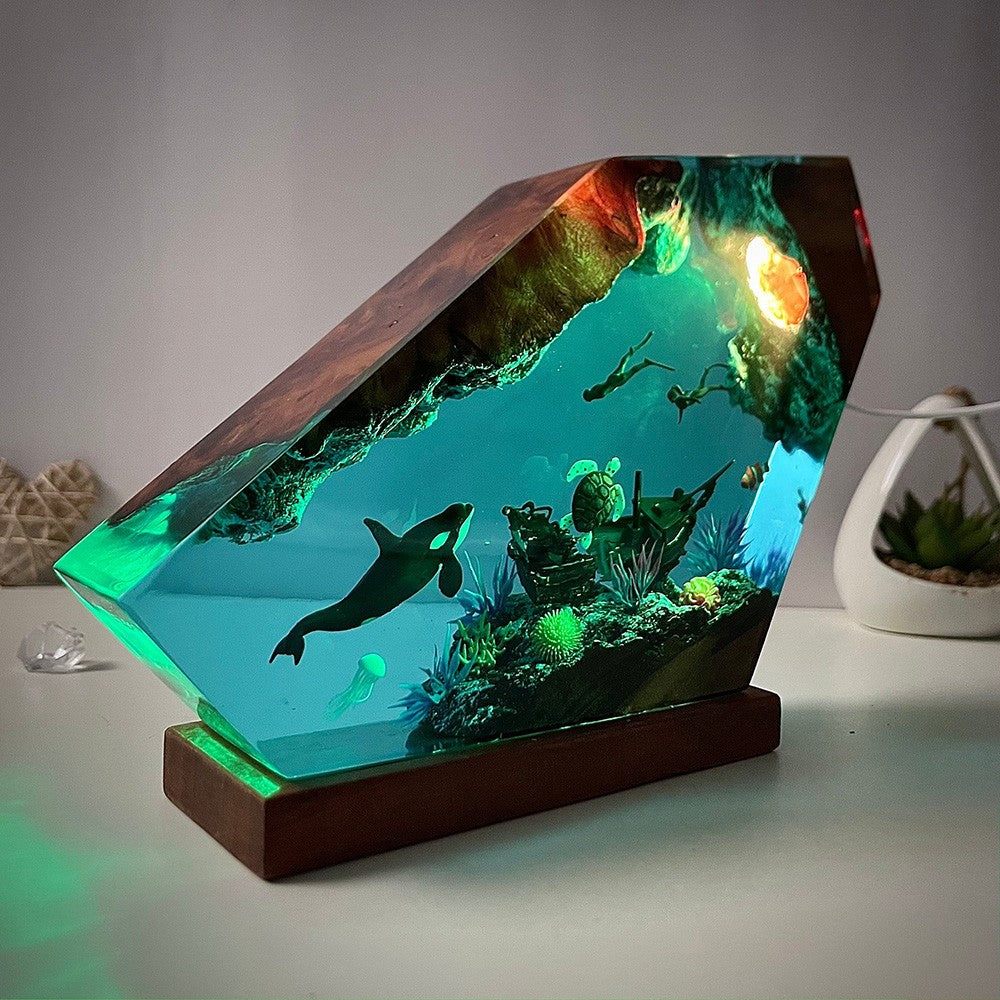 Marine-Thema Nachtlicht aus Epoxidharz