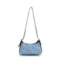 Denim-Schultertasche im Color-Block-Karo-Design, Damen – LuxeStyle