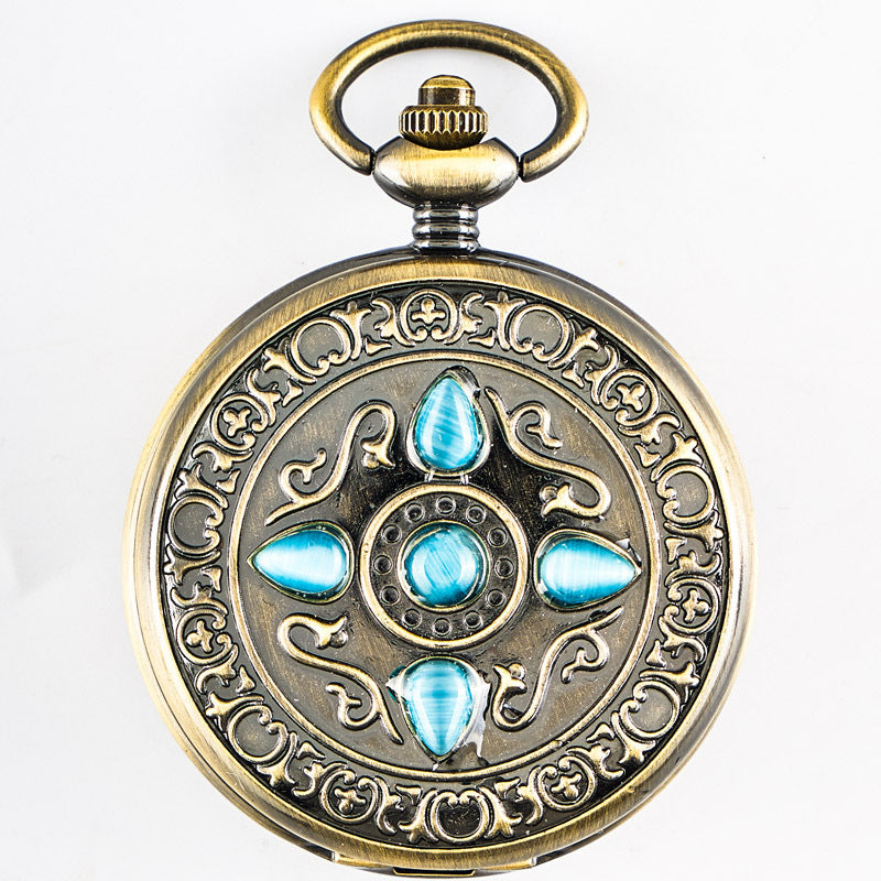 Retro Flip-Open Mechanische Taschenuhr