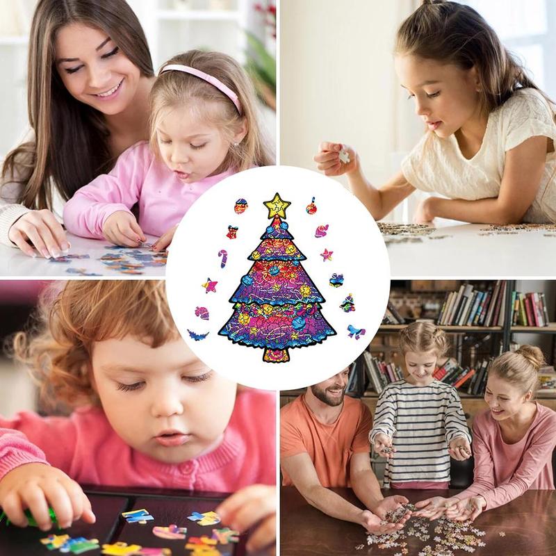 Holz-Weihnachtsbaum-Puzzle für Kinder – Bild 3 | LuxeStyle