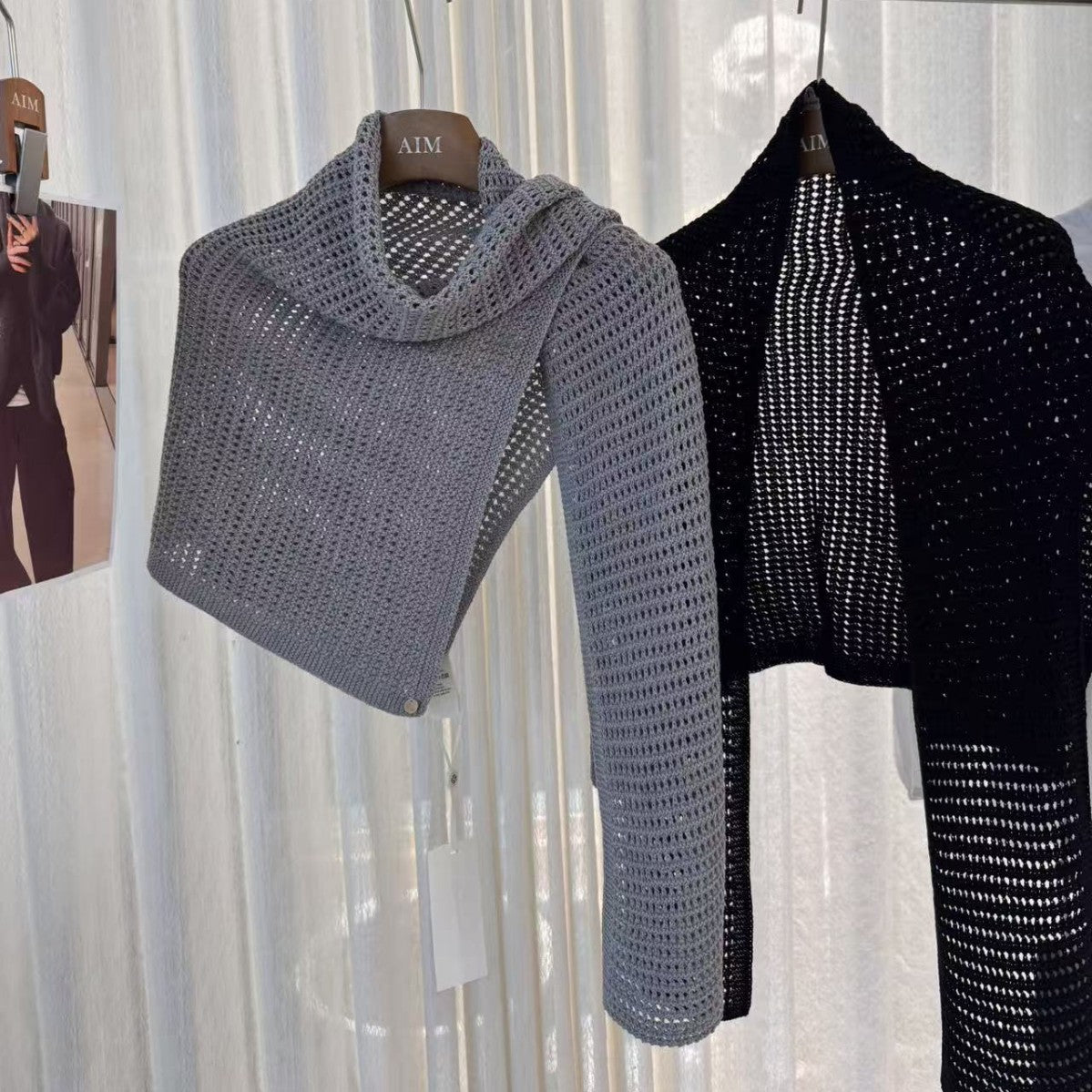 Gestrickter Schal mit Aushöhlung | LuxeStyle