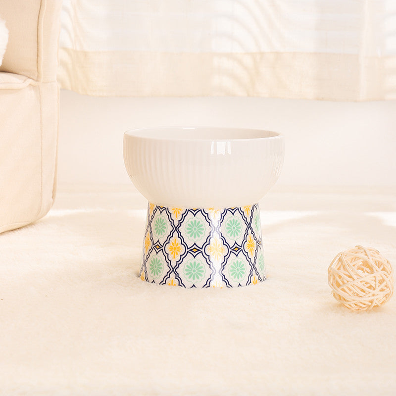 Katzenbowl mit hohem Hals aus Keramik | LuxeStyle