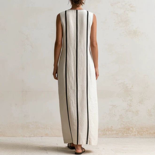 Elegantes ärmelloses V-Neck Kleid