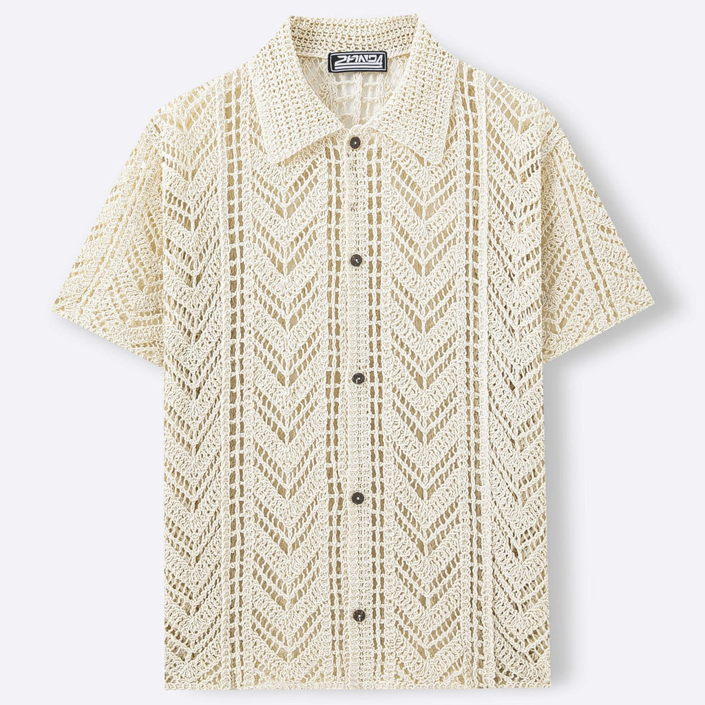 Gehäkelter Pullover im Slim Fit