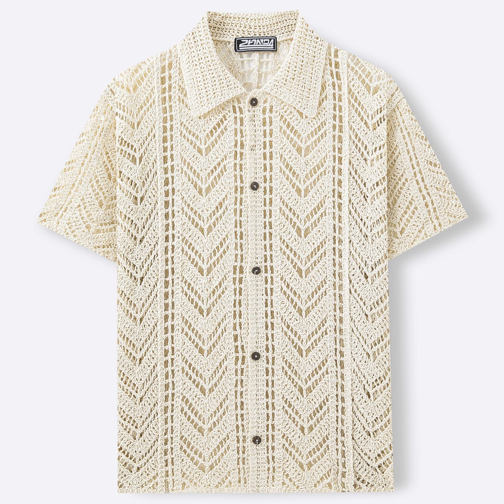Gehäkelter Pullover im Slim Fit