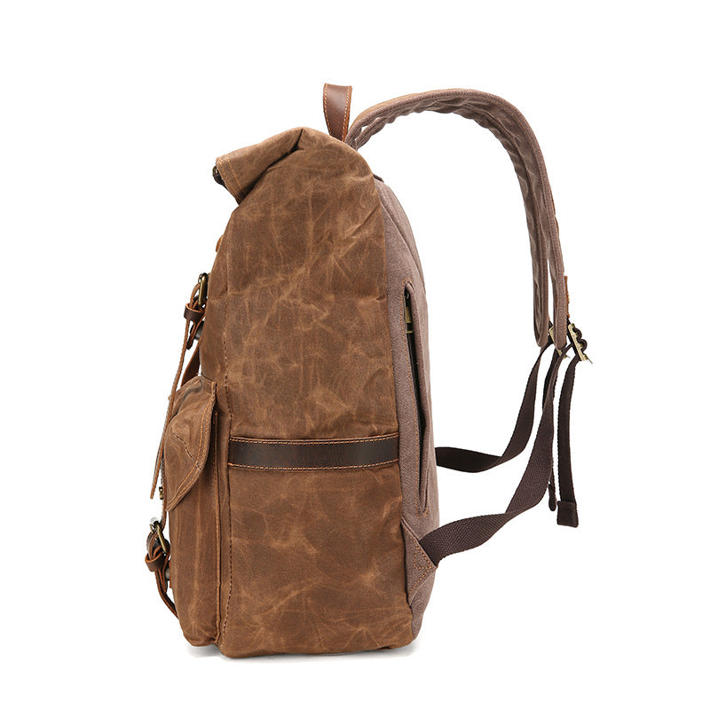 Retro Rucksack aus Canvas und Leder – Bild 7 | LuxeStyle