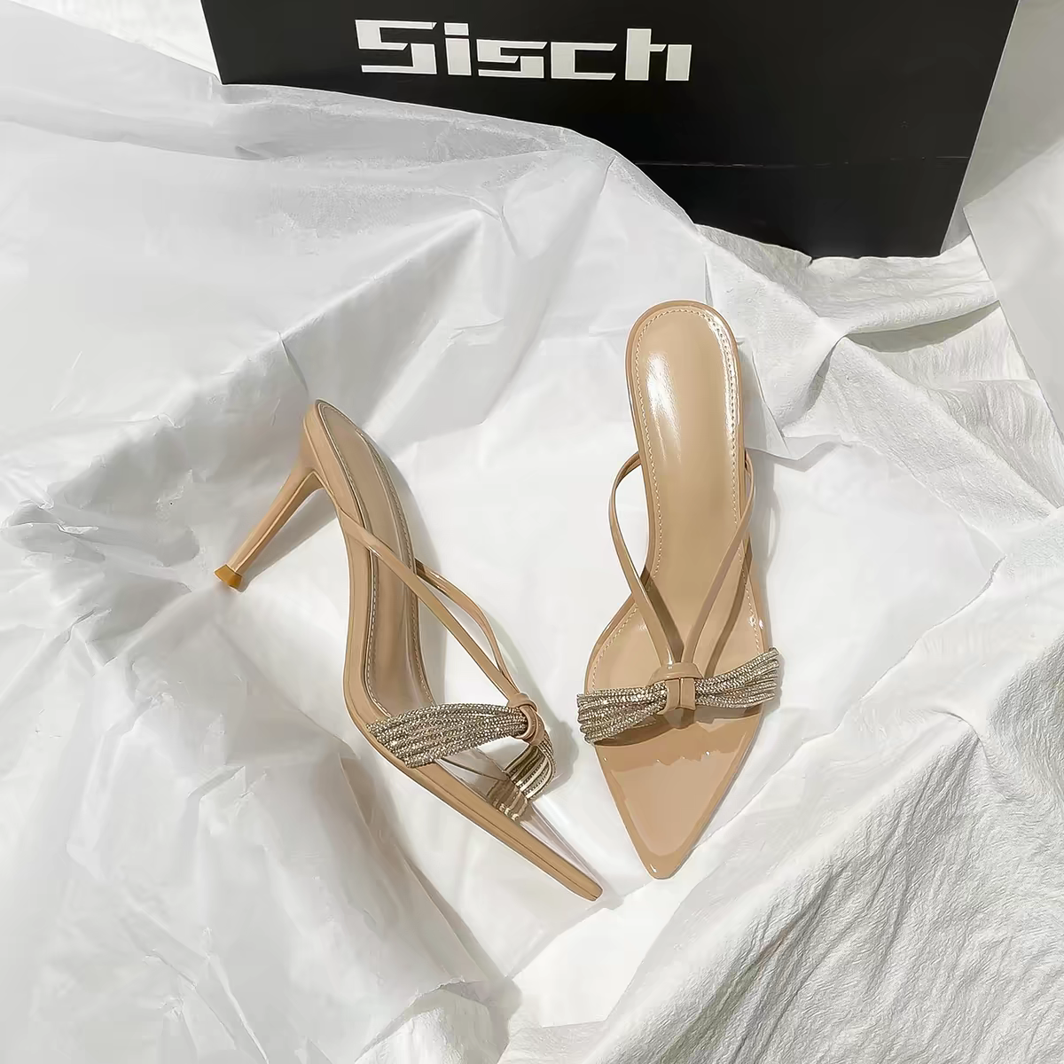Elegante Stiletto-Sandalen mit Riemchen