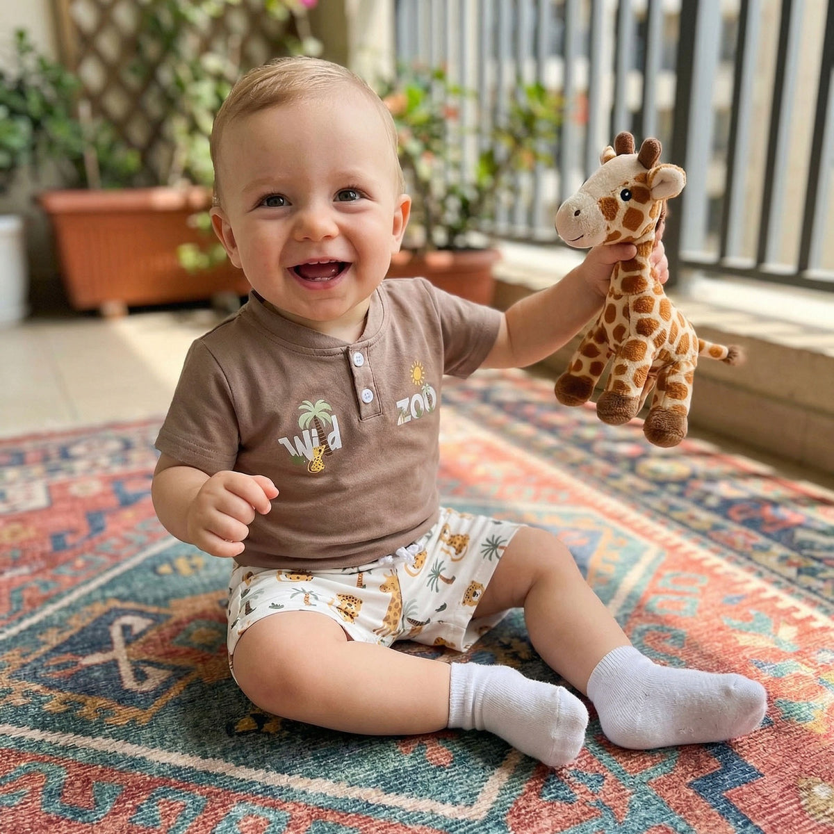 Kurzarm-Polo mit Shorts Set für Babys – Bild 4 | LuxeStyle