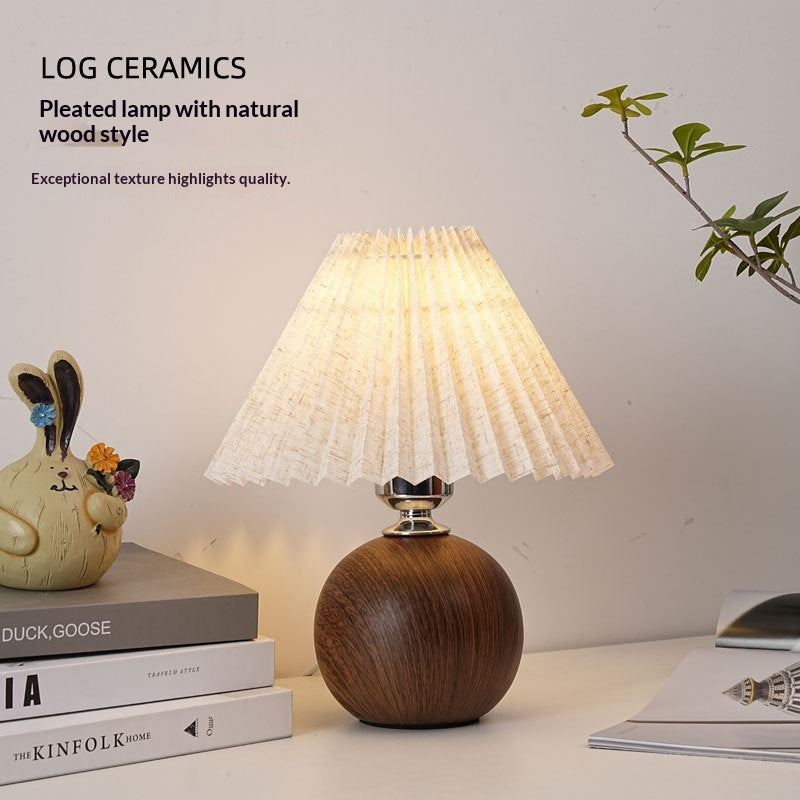 Tischlampe mit Stoffkordel und Keramikfuss | LuxeStyle