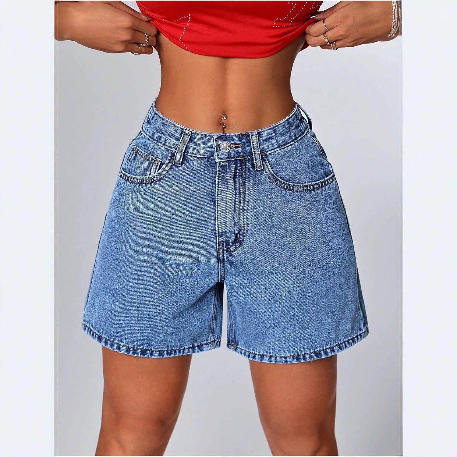Stylishe Slim-Fit Denim Shorts für Damen