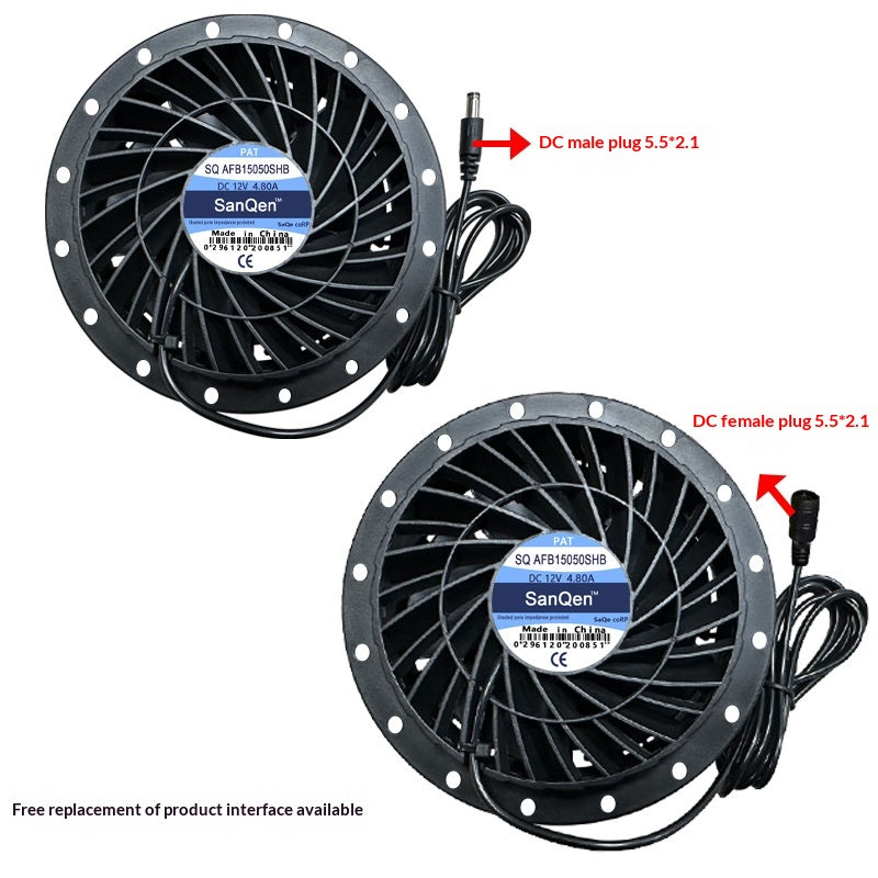 Runder 12V Kühlventilator mit Drehzahlregler