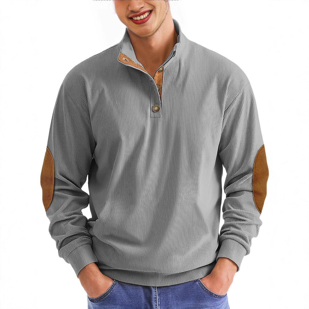 Herren Cord Pullover Langarm Sweatshirt – Bild 10 | LuxeStyle